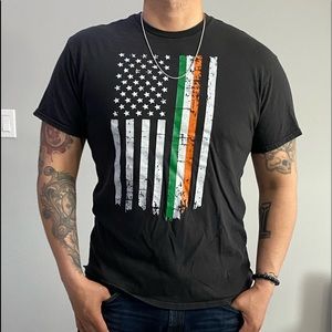 Irish American distressed flag men’s t-shirt